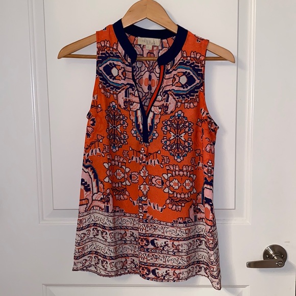 Vibrant Sleeveless Blouse - Picture 1 of 2